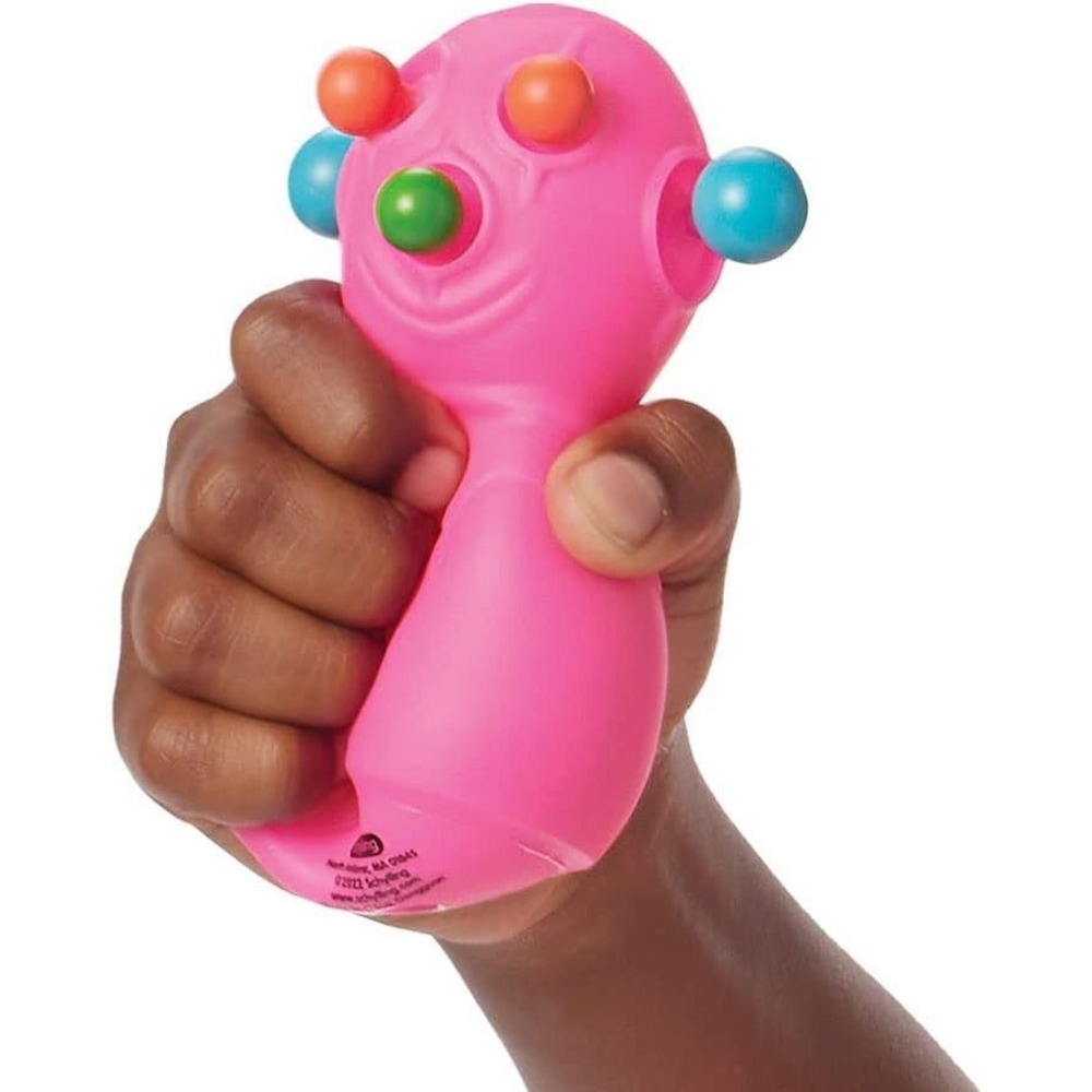 Schylling NeeDoh Panic Pete PINK Sensory Squeeze Toy Popping Eyes Ears Nose